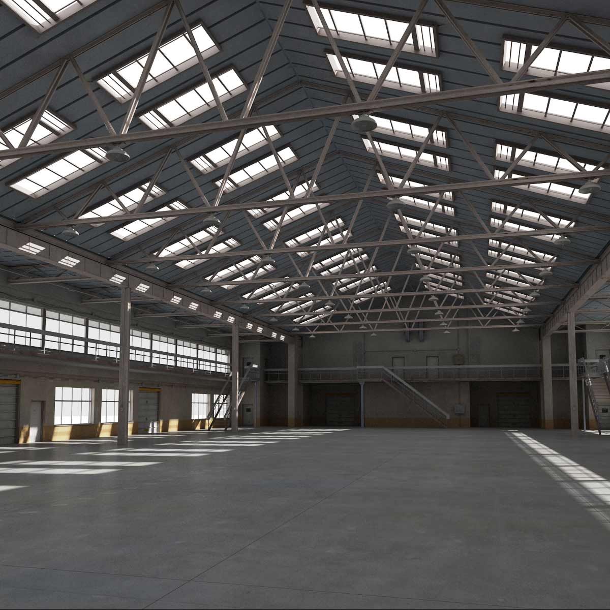 Warehouse 3D Model Interior And Exterior