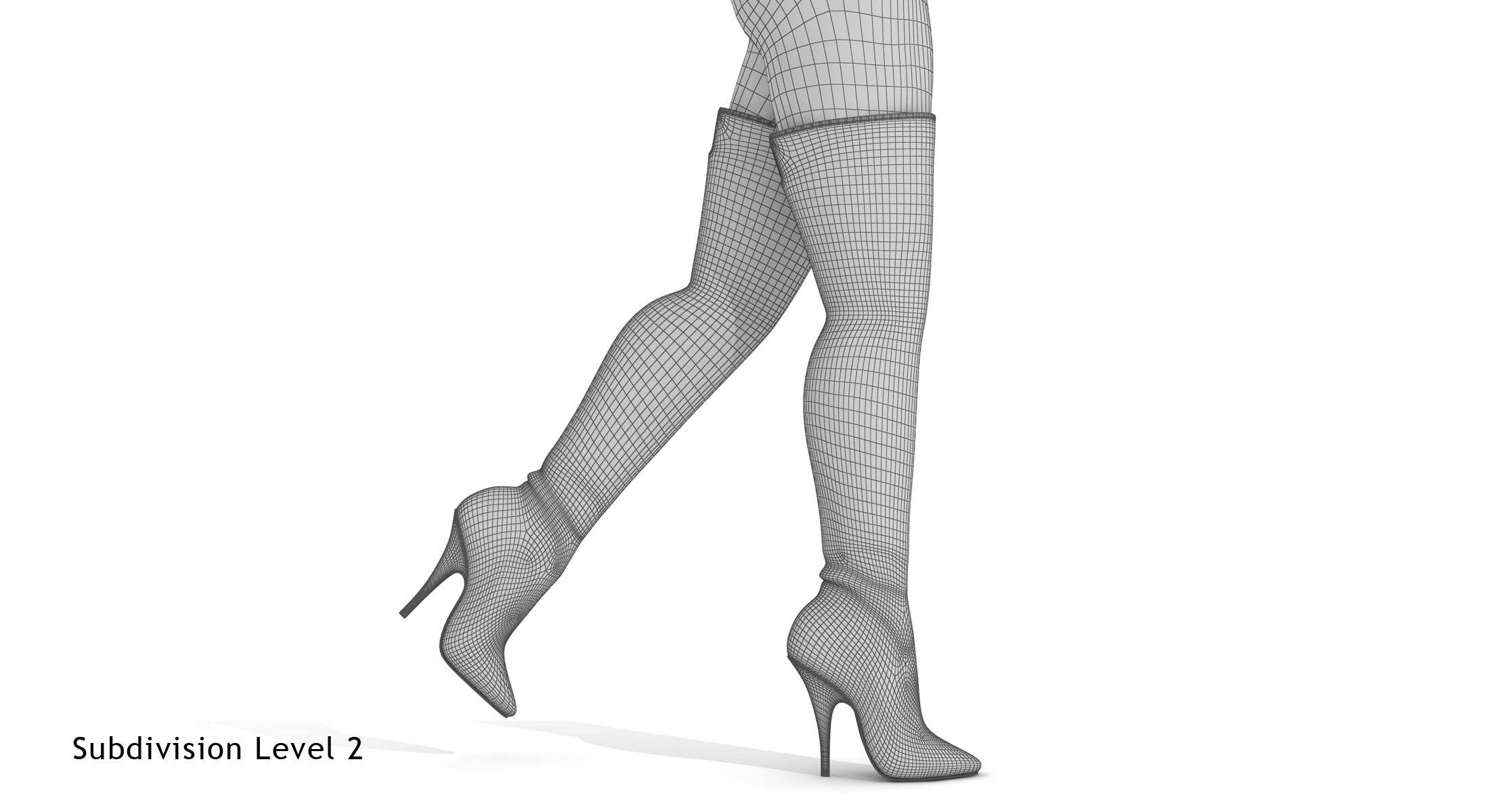 High Boots 3D Model - 3DmKits