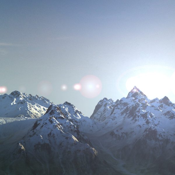 Snow Mountain Range 3D Model