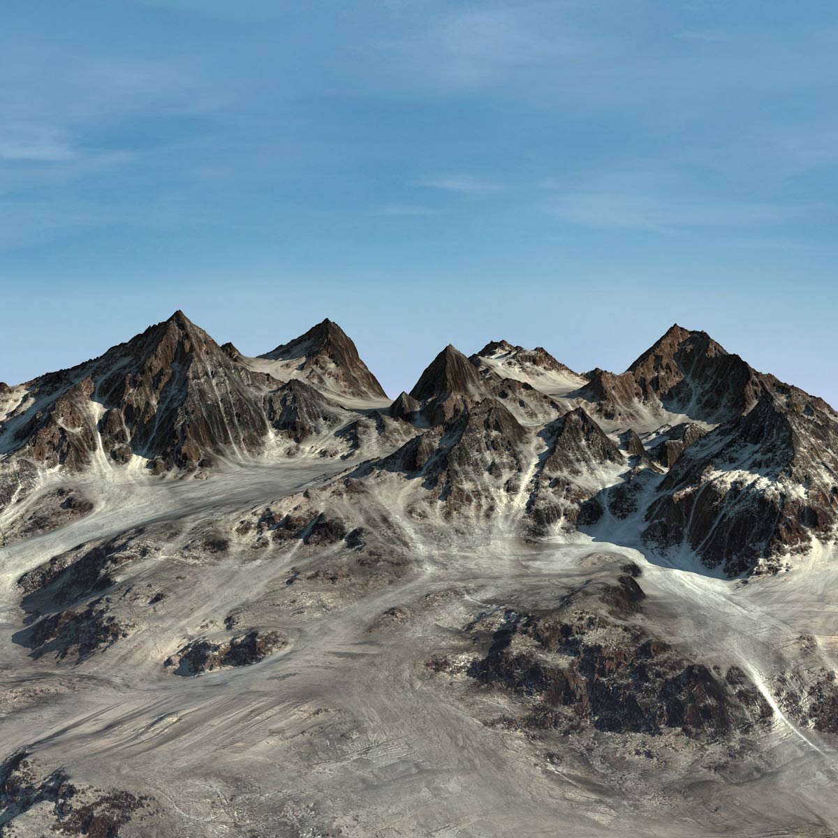 Snow Mountain 3D Model 4