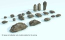 The collection of rock 3d models